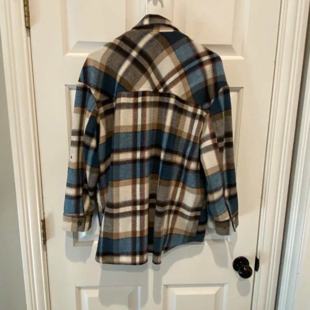 Zara Womens Plaid Shacket, Multicolored 16566 - Picture 3 of 10